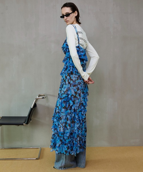 Flower Camisole Dress/ブラーフラワーキャミワンピース（ワンピース