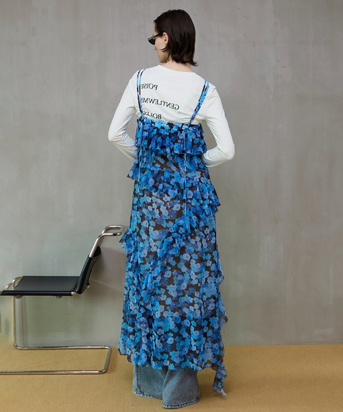 Flower Camisole Dress/ブラーフラワーキャミワンピース（ワンピース