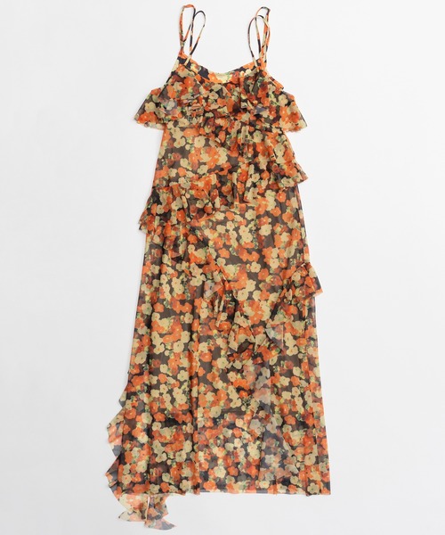 Flower Camisole Dress/ブラーフラワーキャミワンピース（ワンピース