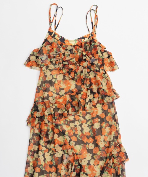 Flower Camisole Dress/ブラーフラワーキャミワンピース（ワンピース