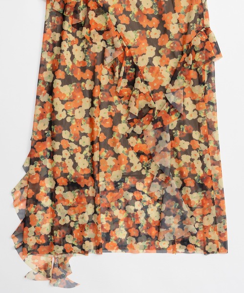 MAISON SPECIAL（メゾンスペシャル）の「Flower Camisole Dress/ブラーフラワーキャミワンピース（ワンピース・レディース・ブルー/オレンジ・36/38）」の11枚目の写真