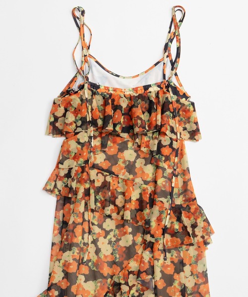 MAISON SPECIAL（メゾンスペシャル）の「Flower Camisole Dress/ブラーフラワーキャミワンピース（ワンピース・レディース・ブルー/オレンジ・36/38）」の13枚目の写真