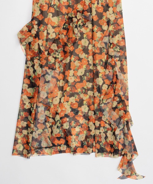 MAISON SPECIAL（メゾンスペシャル）の「Flower Camisole Dress/ブラーフラワーキャミワンピース（ワンピース・レディース・ブルー/オレンジ・36/38）」の14枚目の写真