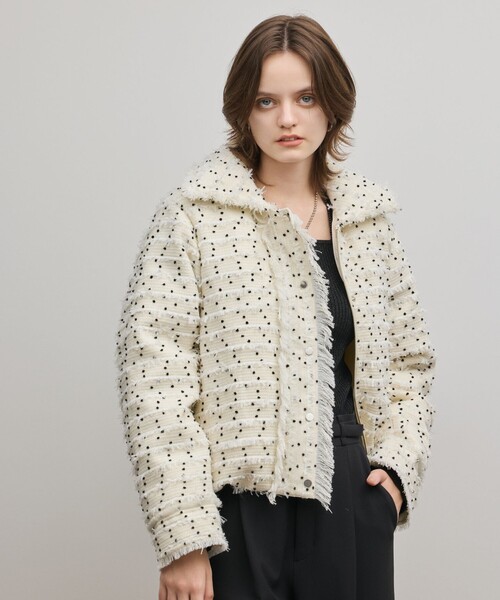 【NEW】グレースコンチネンタル（GRACE CONTINENTAL）/ツイードダウンジャケット ツイードダウンジャケット（ダウンジャケット/コート）｜GRACE