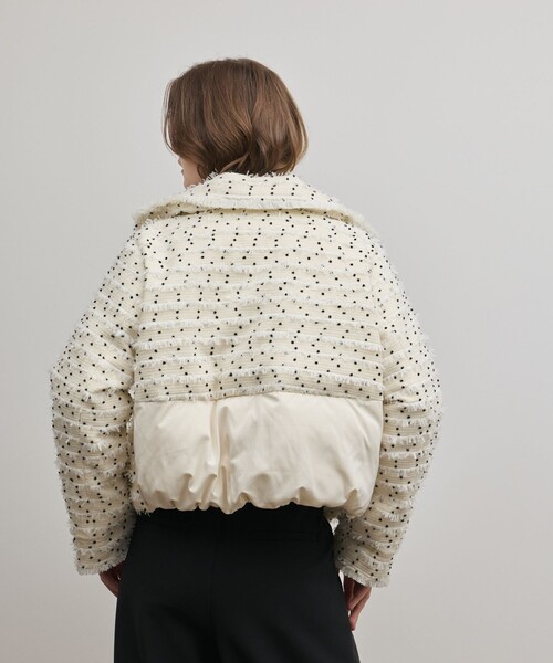 GRACE CONTINENTAL（グレースコンチネンタル）の「ツイードダウンジャケット（ダウンジャケット/コート・レディース・キナリ/ブラック・36/38）」の9枚目の写真