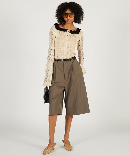 PRANK PROJECT（プランクプロジェクト）の「【2026Spring Pre-Order】ベルテッドハーフパンツ / Belted Half Pants（その他パンツ・レディース・チャコールグレー/モカ/ホワイト・36/38）」の6枚目の写真