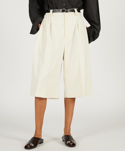 PRANK PROJECT（プランクプロジェクト）の「【2026Spring Pre-Order】ベルテッドハーフパンツ / Belted Half Pants（その他パンツ・レディース・チャコールグレー/モカ/ホワイト・36/38）」の7枚目の写真