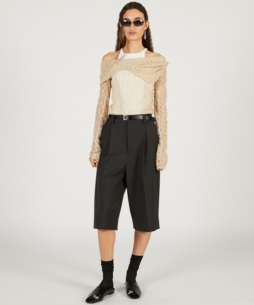 PRANK PROJECT（プランクプロジェクト）の「【2026Spring Pre-Order】ベルテッドハーフパンツ / Belted Half Pants（その他パンツ・レディース・チャコールグレー/モカ/ホワイト・36/38）」の5枚目の写真