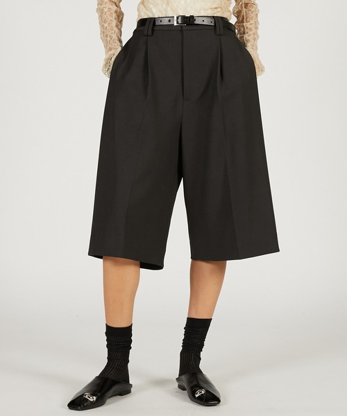 PRANK PROJECT（プランクプロジェクト）の「【2026Spring Pre-Order】ベルテッドハーフパンツ / Belted Half Pants（その他パンツ・レディース・チャコールグレー/モカ/ホワイト・36/38）」の11枚目の写真