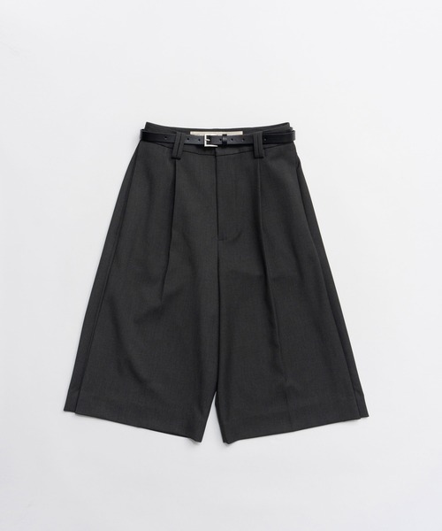 PRANK PROJECT（プランクプロジェクト）の「【2026Spring Pre-Order】ベルテッドハーフパンツ / Belted Half Pants（その他パンツ・レディース・チャコールグレー/モカ/ホワイト・36/38）」の20枚目の写真