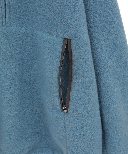 CLANE（クラネ）の「【CLANE/クラネ】SLIVER HALF ZIP TOPS/ハーフジップトップス（Tシャツ/カットソー・レディース・グレー/ブルー・1）」の8枚目の写真