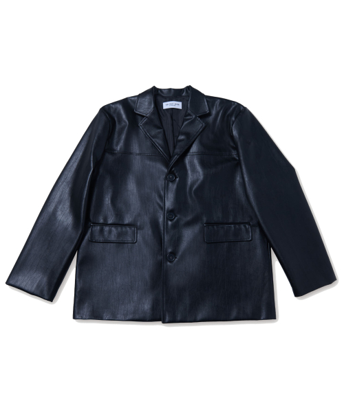 TEN PAST SEVEN(テン ファスト セブン)の「フェイクレザーシングルジャケット - ブラック(ライダースジャケット・メンズ・その他・SMALL/LARGE)」の6枚目の写真