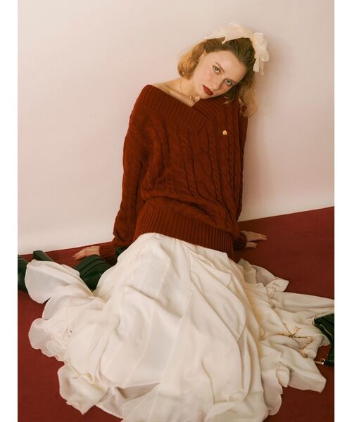 RESEXXY（リゼクシー）の「シアービックリボンバレッタ（バレッタ/ヘアクリップ・レディース・ブラック/アイボリー/ベージュ・FREE）」の14枚目の写真