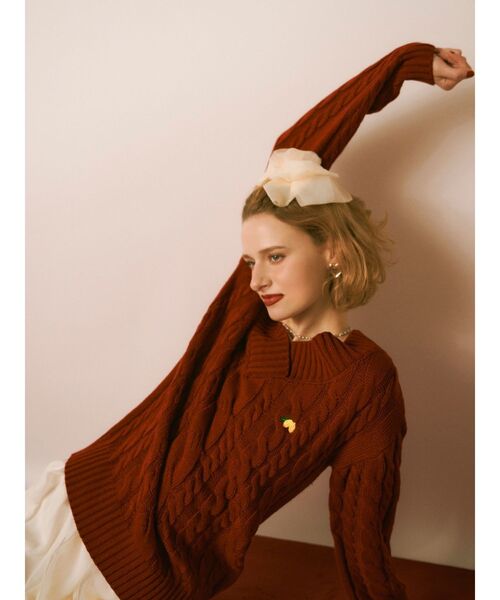 RESEXXY（リゼクシー）の「シアービックリボンバレッタ（バレッタ/ヘアクリップ・レディース・ブラック/アイボリー/ベージュ・FREE）」の13枚目の写真