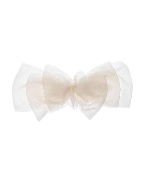 RESEXXY（リゼクシー）の「シアービックリボンバレッタ（バレッタ/ヘアクリップ・レディース・ブラック/アイボリー/ベージュ・FREE）」の6枚目の写真