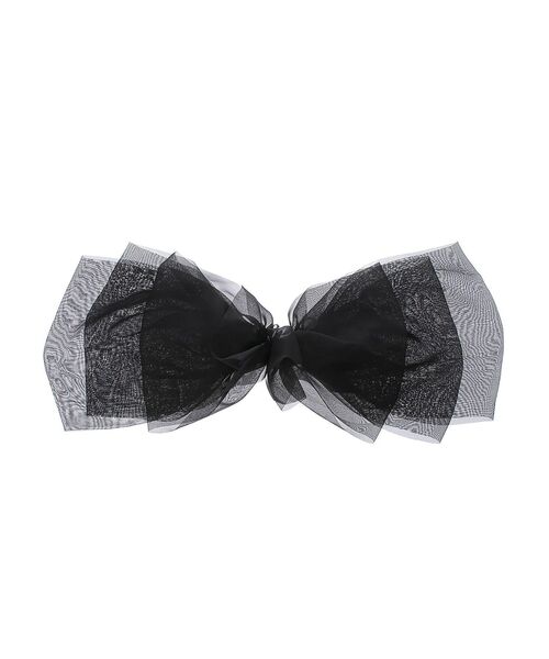 RESEXXY（リゼクシー）の「シアービックリボンバレッタ（バレッタ/ヘアクリップ・レディース・ブラック/アイボリー/ベージュ・FREE）」の5枚目の写真