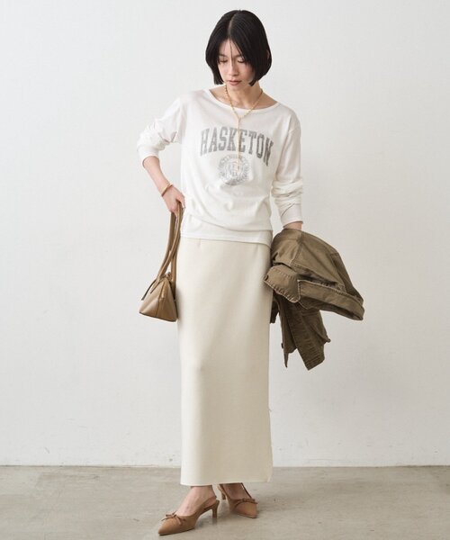 LOUNGEDRESS(ラウンジドレス)の「シアーカレッジロンT(Tシャツ/カットソー・レディース・オフホワイト・FREE)」の3枚目の写真