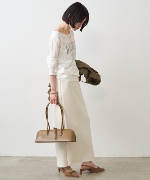 LOUNGEDRESS(ラウンジドレス)の「シアーカレッジロンT(Tシャツ/カットソー・レディース・オフホワイト・FREE)」の4枚目の写真