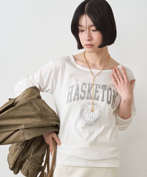 LOUNGEDRESS(ラウンジドレス)の「シアーカレッジロンT(Tシャツ/カットソー・レディース・オフホワイト・FREE)」の6枚目の写真