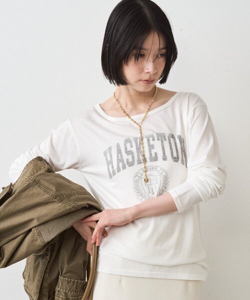 LOUNGEDRESS(ラウンジドレス)の「シアーカレッジロンT(Tシャツ/カットソー・レディース・オフホワイト・FREE)」の7枚目の写真