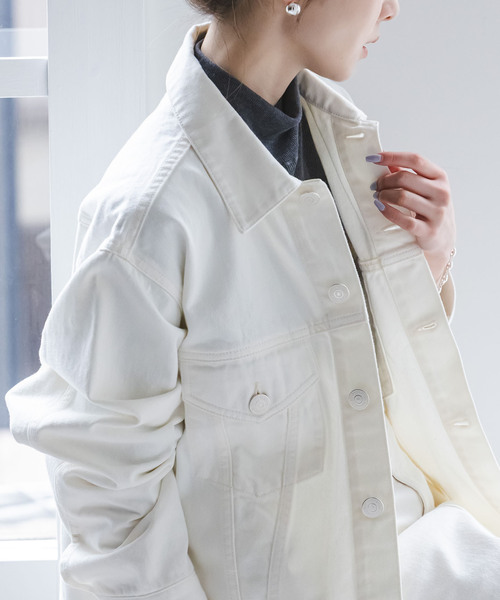 NEEDBY heritage(ニードバイヘリテージ)の「《NOBLE別注カラー》NEED by heritage/ニードバイ ヘリテージ JOHN(デニムジャケット・レディース・ホワイト/ブルー・X-SMALL/MEDIUM)」の3枚目の写真