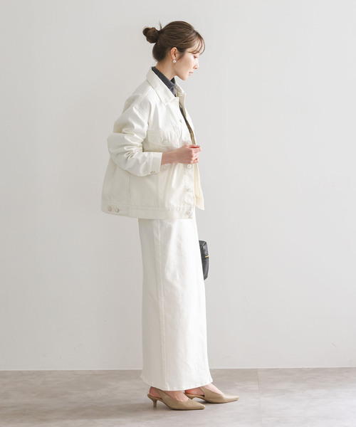 NEEDBY heritage(ニードバイヘリテージ)の「《NOBLE別注カラー》NEED by heritage/ニードバイ ヘリテージ JOHN(デニムジャケット・レディース・ホワイト/ブルー・X-SMALL/MEDIUM)」の6枚目の写真