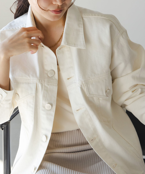 NEEDBY heritage(ニードバイヘリテージ)の「《NOBLE別注カラー》NEED by heritage/ニードバイ ヘリテージ JOHN(デニムジャケット・レディース・ホワイト/ブルー・X-SMALL/MEDIUM)」の11枚目の写真