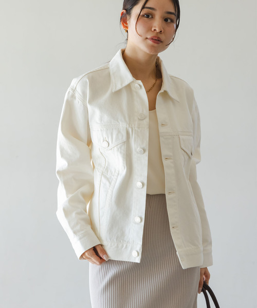 NEEDBY heritage(ニードバイヘリテージ)の「《NOBLE別注カラー》NEED by heritage/ニードバイ ヘリテージ JOHN(デニムジャケット・レディース・ホワイト/ブルー・X-SMALL/MEDIUM)」の14枚目の写真