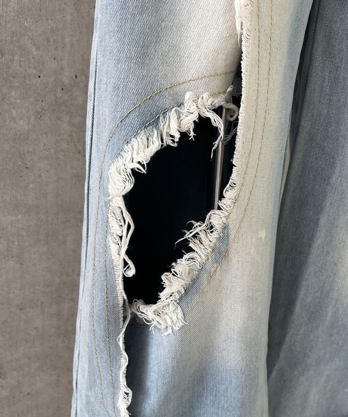 GLAMOROUS JANE（グラマラスジェーン）の「カットアウトフリンジデニムパンツ（デニムパンツ・レディース・ブルー・L/M/S）」の10枚目の写真