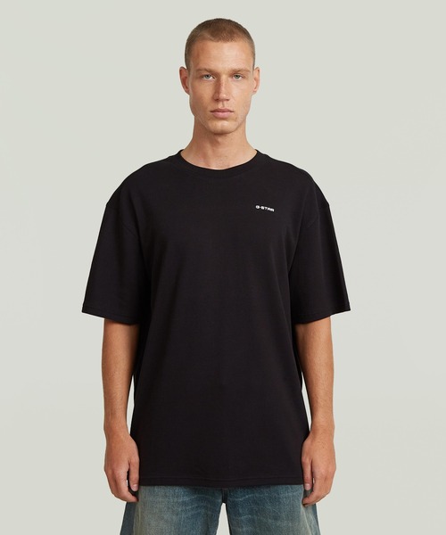 G-STAR(ジースター)の「Rib Insert Relaxed T-Shirt/バックリブデザインリラックスオーバーサイズTシャツ(Tシャツ/カットソー・メンズ・ホワイト系その他/ダークブラック/グレー系その他・X-LARGE/LARGE/MEDIUM/SMALL/X-SMALL)」の1枚目の写真
