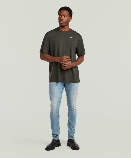 G-STAR(ジースター)の「Rib Insert Relaxed T-Shirt/バックリブデザインリラックスオーバーサイズTシャツ(Tシャツ/カットソー・メンズ・ホワイト系その他/ダークブラック/グレー系その他・X-LARGE/LARGE/MEDIUM/SMALL/X-SMALL)」の19枚目の写真