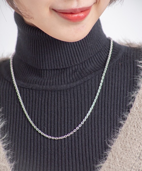 TOM WOOD(トムウッド)の「【TOMWOOD(トムウッド)】Curb Chain Slim シルバーネックレス 17 inch ユニセックス(ネックレス・レディース・シルバー・FREE)」の4枚目の写真