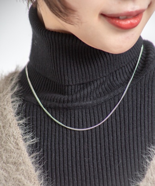 TOM WOOD(トムウッド)の「【TOMWOOD(トムウッド)】Curb Chain Slim シルバーネックレス 17 inch ユニセックス(ネックレス・レディース・シルバー・FREE)」の5枚目の写真