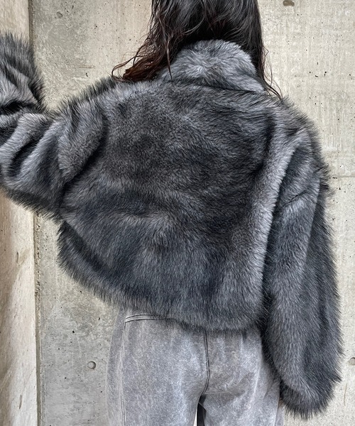 セール】ショート丈フェイクファージャケット（その他アウター