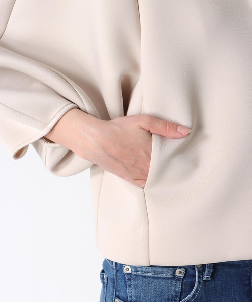 Jines（ジネス）の「パールデザインノーカラージャケット（ノーカラージャケット・レディース・ブラック/ベージュ・38）」の8枚目の写真