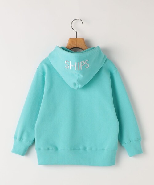 SHIPS（シップス）の「SHIPS KIDS:80～90cm / ロゴ フード ジップ パーカ（パーカー・キッズ・サックスブルー・80/90）」の2枚目の写真