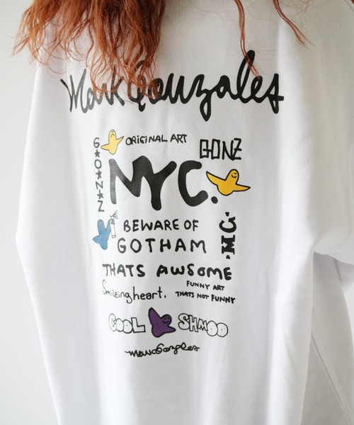 Port(ポート)の「【 Mark Gonzales / マークゴンザレス 】 NYC ゴンバト スウェット トレーナー(スウェット・メンズ・ブラック/杢グレー/ホワイト・M/L/XL)」の9枚目の写真