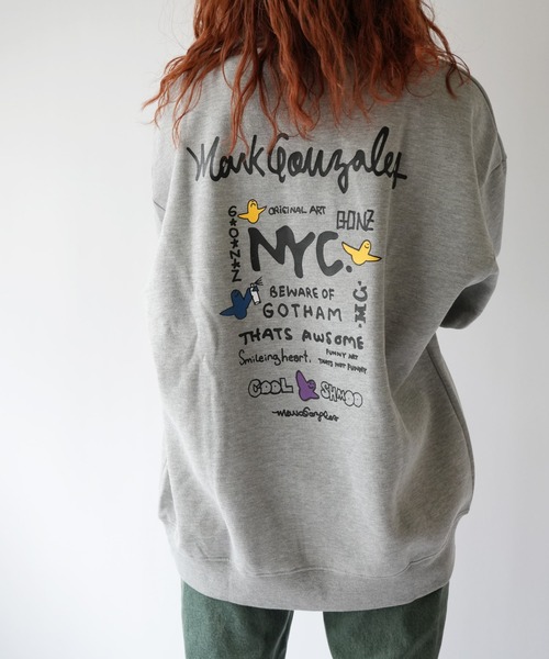 Port(ポート)の「【 Mark Gonzales / マークゴンザレス 】 NYC ゴンバト スウェット トレーナー(スウェット・メンズ・ブラック/杢グレー/ホワイト・M/L/XL)」の11枚目の写真