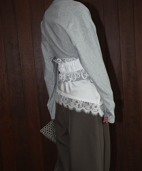 chuclla（チュクラ）の「レースワイドコルセットベルト cha26s010（ベルト・レディース・ホワイト/ブラック・FREE）」の15枚目の写真