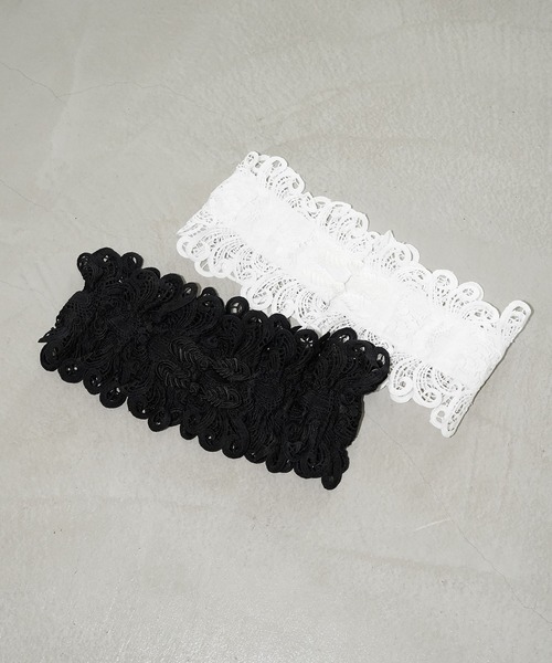 chuclla（チュクラ）の「レースワイドコルセットベルト cha26s010（ベルト・レディース・ホワイト/ブラック・FREE）」の18枚目の写真