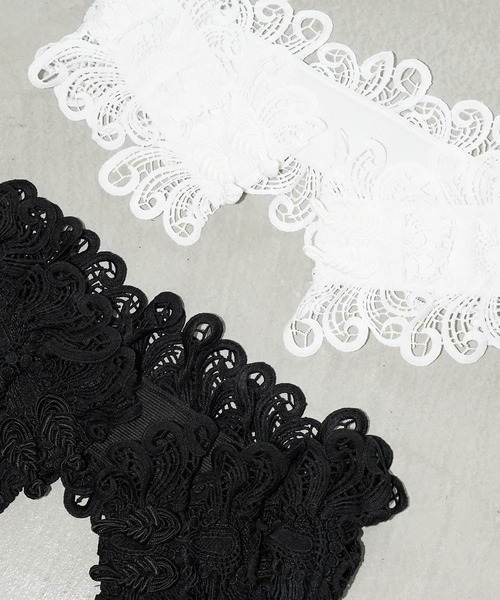 chuclla（チュクラ）の「レースワイドコルセットベルト cha26s010（ベルト・レディース・ホワイト/ブラック・FREE）」の20枚目の写真