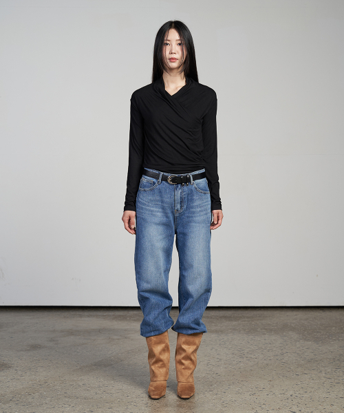 320SHOWROOM(320ショールーム)の「Wrap Long Sleeve T-Shirt Black(Tシャツ/カットソー・レディース・その他・FREE)」の3枚目の写真