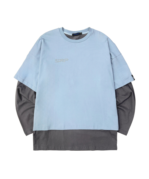 SSERPE(セルぺ)の「フレイムスター レイヤードロングスリーブTシャツ ライトブルー(Tシャツ/カットソー・レディース・その他・2/3)」の2枚目の写真