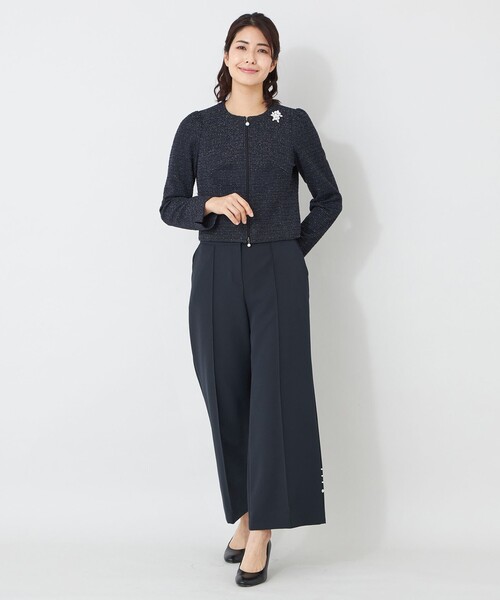TO BE CHIC(トゥー ビー シック)の「デュアルストレッチ ワイドパンツ(その他パンツ・レディース・ダークネイビー/ベージュ/ブラック・40)」の13枚目の写真
