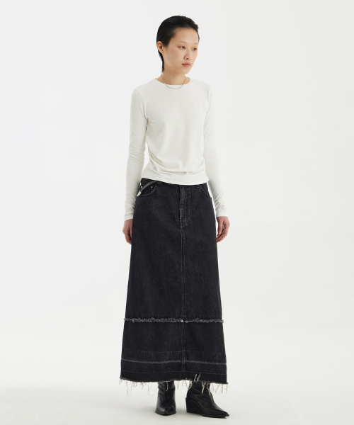 YOUTH(ユース)の「Shirring L/S T-Shirt - White(Tシャツ/カットソー・レディース・その他・S/M)」の3枚目の写真