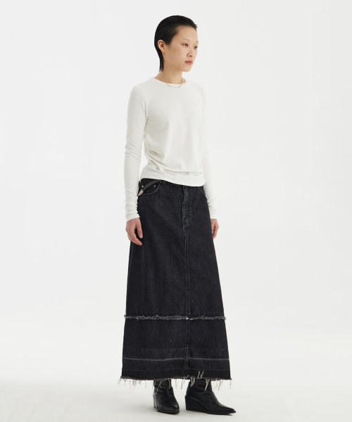YOUTH(ユース)の「Shirring L/S T-Shirt - White(Tシャツ/カットソー・レディース・その他・S/M)」の4枚目の写真