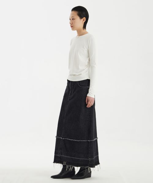 YOUTH(ユース)の「Shirring L/S T-Shirt - White(Tシャツ/カットソー・レディース・その他・S/M)」の5枚目の写真