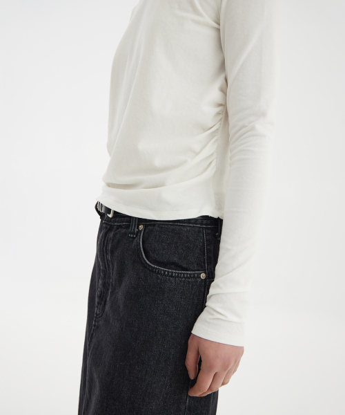 YOUTH(ユース)の「Shirring L/S T-Shirt - White(Tシャツ/カットソー・レディース・その他・S/M)」の8枚目の写真