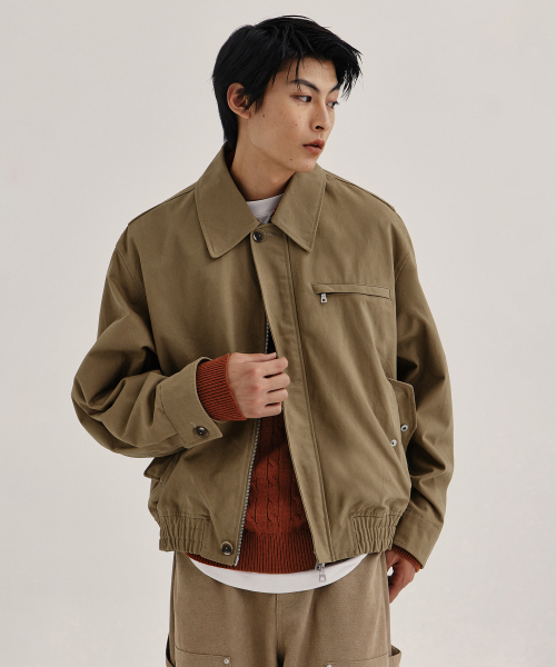 KIIMUIR(キミュア)の「ルーズフィットカラードジャケット_カーキベージュ(デニムジャケット・メンズ・タン・MEDIUM/LARGE/X-LARGE)」の1枚目の写真