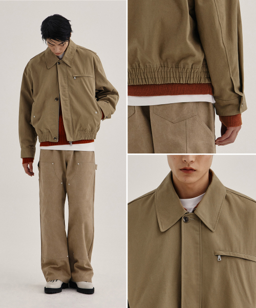 KIIMUIR(キミュア)の「ルーズフィットカラードジャケット_カーキベージュ(デニムジャケット・メンズ・タン・MEDIUM/LARGE/X-LARGE)」の5枚目の写真